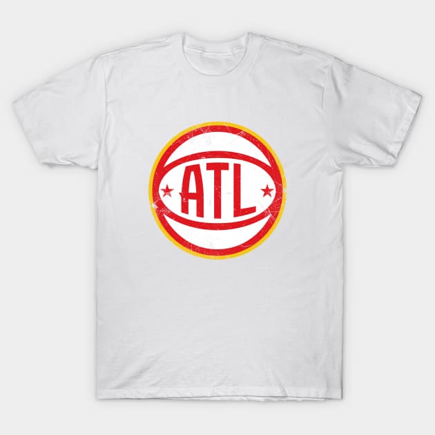 ATL Retro Ball - White T-Shirt by KFig21